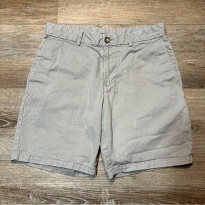 Men's Classic Cotton Chino Shorts — Light Gray 32 Slim